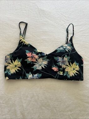 O’Neill Floral Print Black Bralette swim suit Top